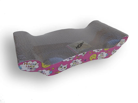 Premium Cardboard Cat Scratcher with Catnip, Large